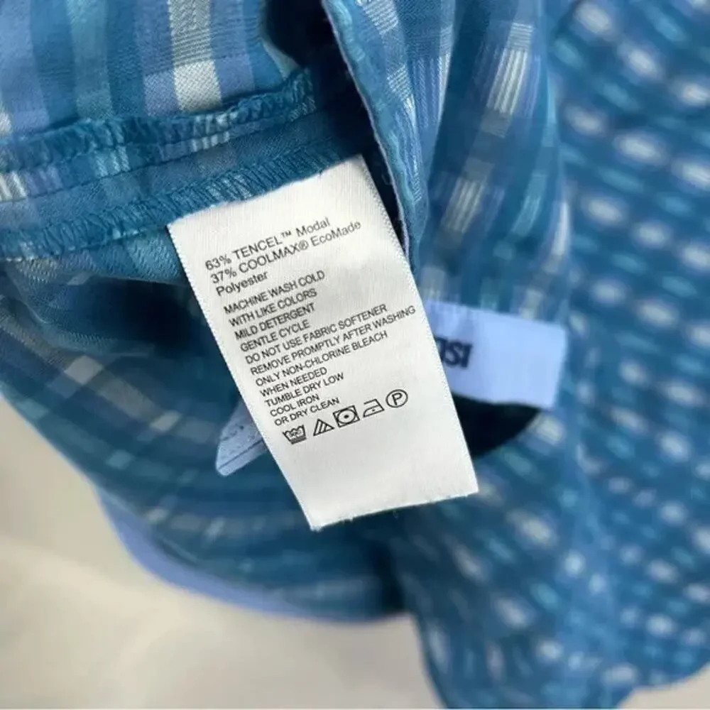 Tommy Bahama Men's Blue Plaid‎ Shirt XXL - Picture 5 of 6